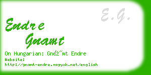 endre gnamt business card